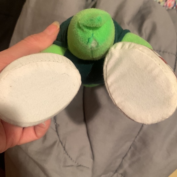 Vintage 1984 Applause Green Flash Green Turtle 12” Plush - Picture 3 of 4